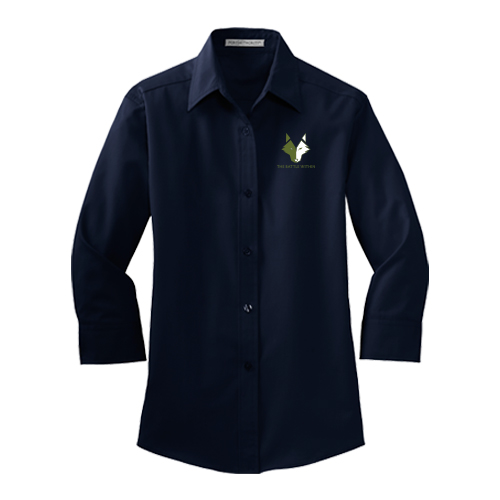 L612 Ladies' 3/4 Sleeve Navy Shirt